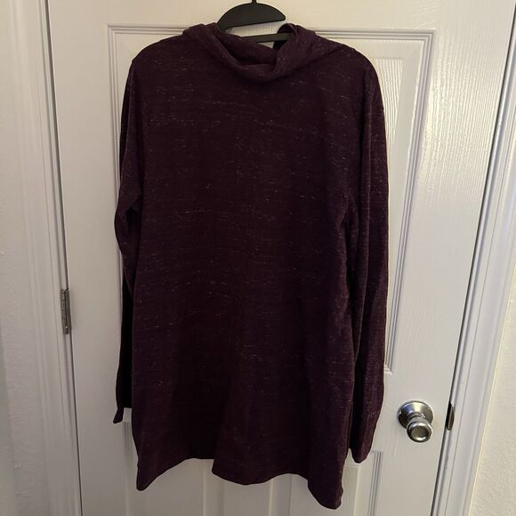J Jill French Terry Purple Large Tall Cowl Neck Tunic - Picture 5 of 5